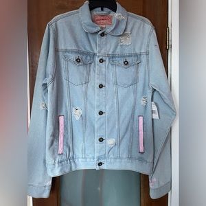 Brooklyn Cloth Co Hand Painted Scooby Doo“ Fred Jones” Distressed Denim Jacket-M